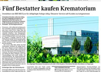 Zeitungsartikel Krematorium